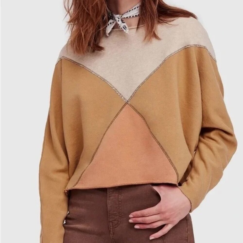 Free People Montauk Pullover Sweatshirt | Relaxed Fit | Casual Small